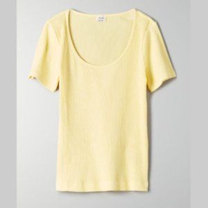 Aritzia Wilfred Maelle Ribbed, Scoop-neck T-Shirt